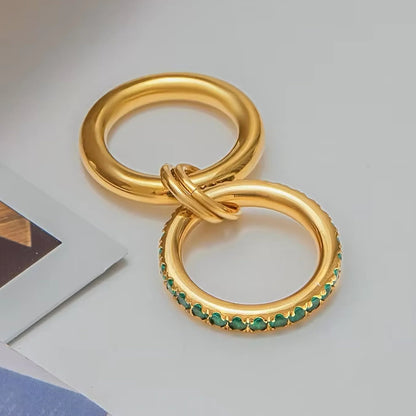 [Gaonasi]Viridian Stacked Diamond Ring