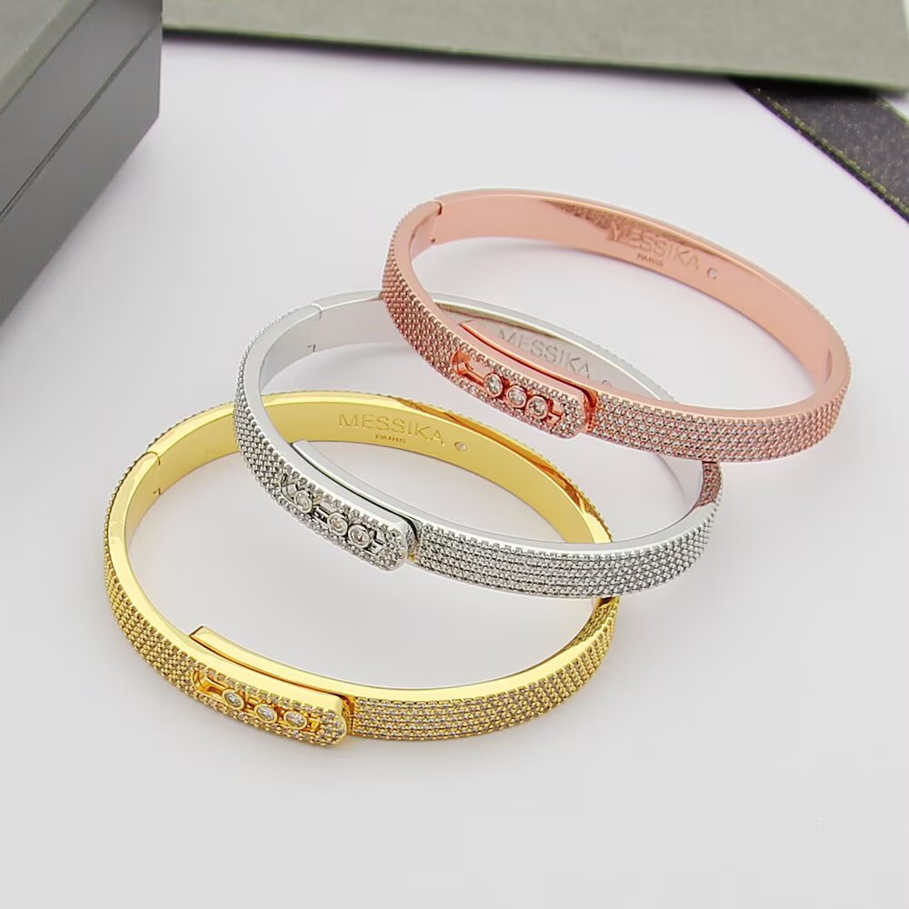 [Cadisa]Move Noa Full Pavé Diamond Bangle Bracelet