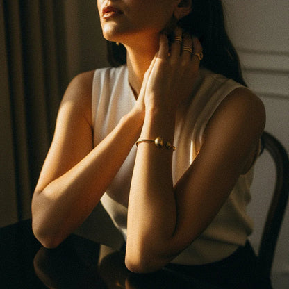 [Gaonasi]Mallory Minimalist Gold Cuff