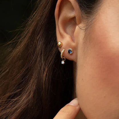 [Gaonasi]Blake Reversible Diamond Hoops