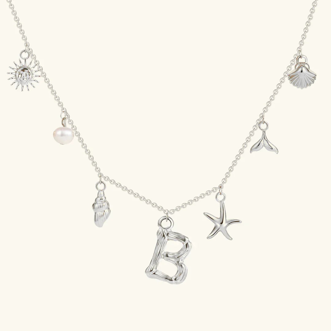 [Gaonasi]Avaria Ocean Initial Necklace