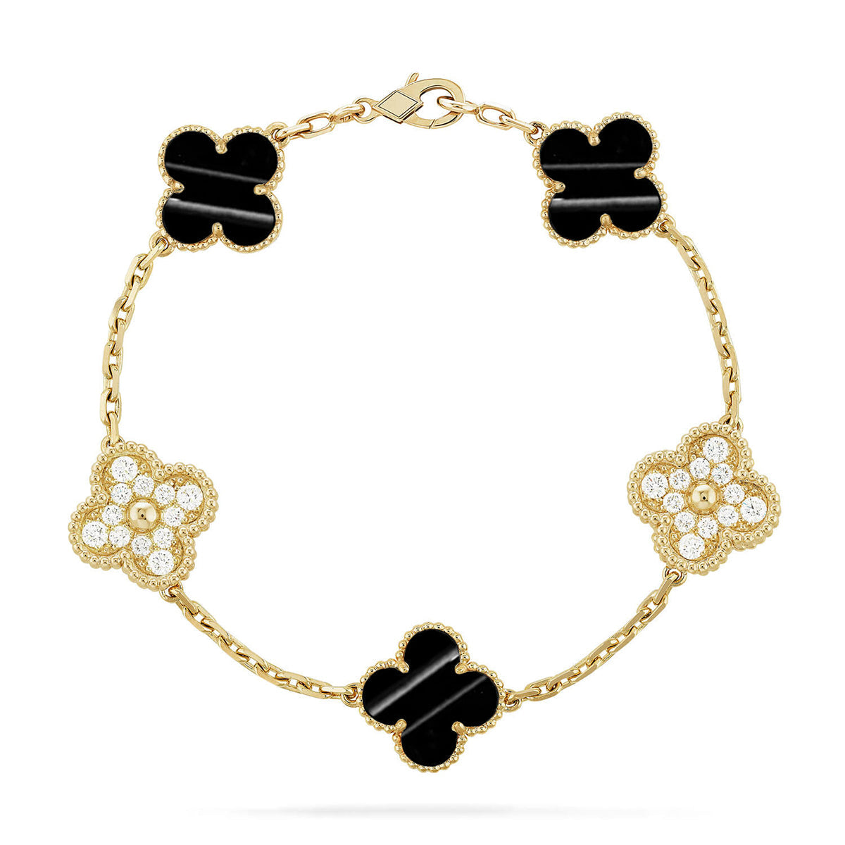 [Gaonasi] CLOVER 5 MOTIF PULSAR STONE BRACELET COLLECTION
