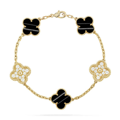 [Gaonasi] CLOVER 5 MOTIF PULSAR STONE BRACELET COLLECTION