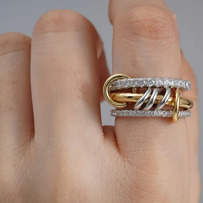 [Gaonasi]Cosette Stacked Diamond Ring