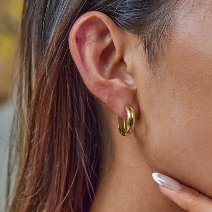 [Gaonasi]Clarabelle Staple Gold Hoops Bundle