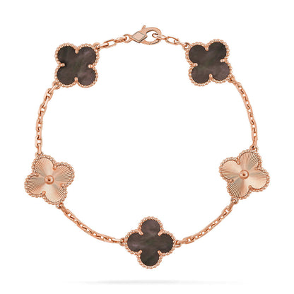 [Gaonasi] CLOVER 5 MOTIF GRAY MOP BRACELET COLLECTION