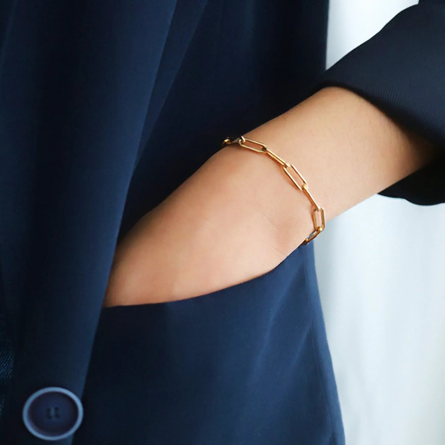 [Gaonasi]Eloise Gold Paperclip Bracelet