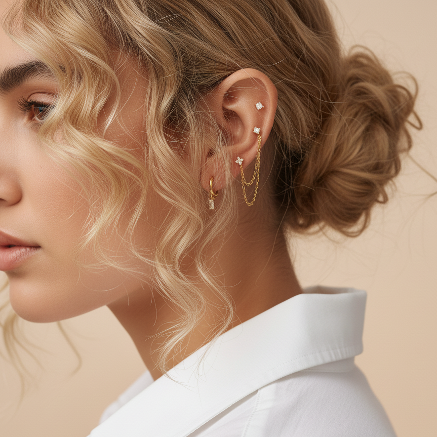 [Gaonasi]Dina Essential Diamond Earrings Bundle