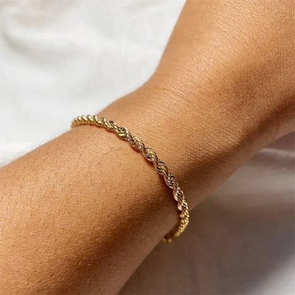 [Gaonasi]Gigi Rope Chain Gold Bracelet