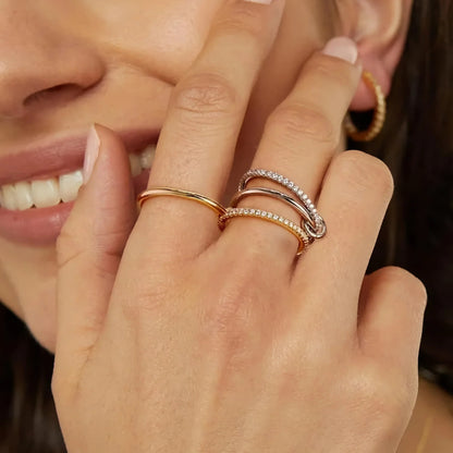 [Gaonasi]Ivy Stacked Diamond Ring