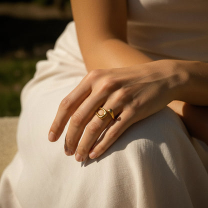 [Gaonasi]Bernice Open Ended Gold Ring