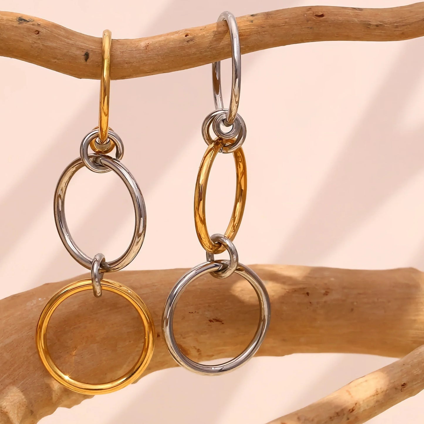 [Gaonasi]Jessica Two-Tone Ring Stack