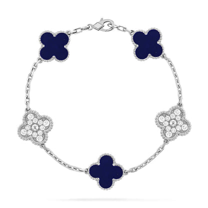 [Gaonasi]CLOVER 5 MOTIF LAPIS LAZULI BRACELET COLLECTION