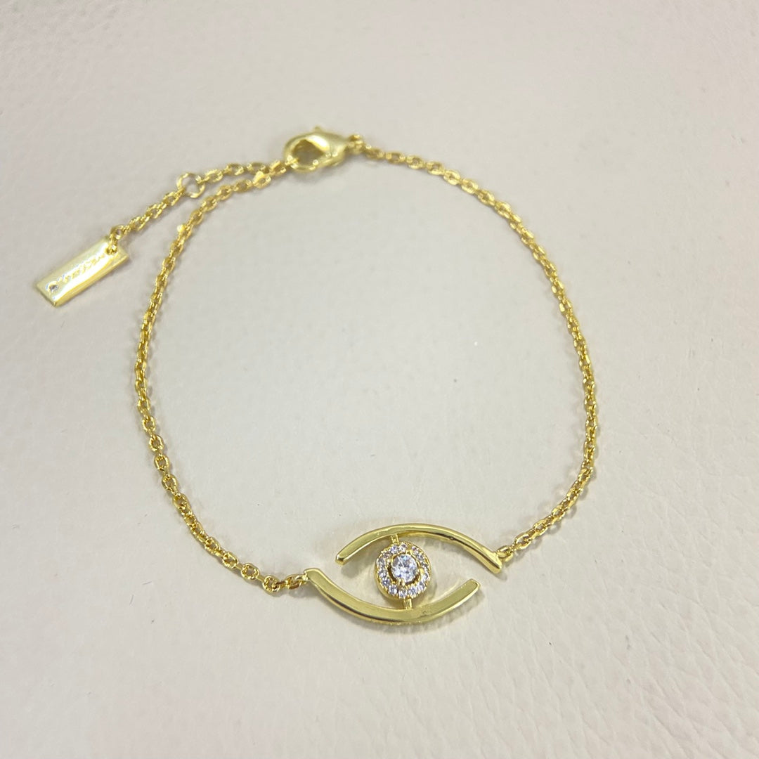 [Cadisa]Lucky Eye Pave-Set Diamond Bracelet