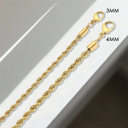 [Gaonasi]Bianca Rope Chain Gold Necklace