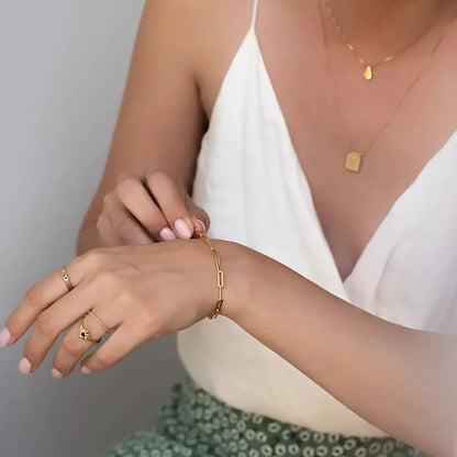 [Gaonasi]Eloise Gold Paperclip Bracelet