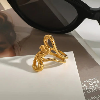 [Gaonasi]Corina Abstract Gold Ring