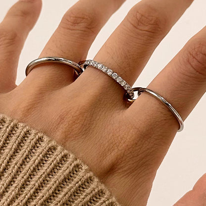 [Gaonasi]Desiree Stacked Diamond Ring