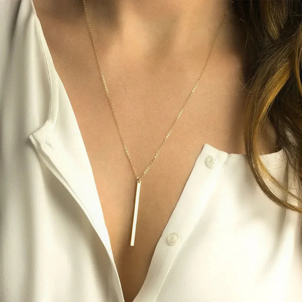 [Gaonasi]Allison Gold Bar Necklace