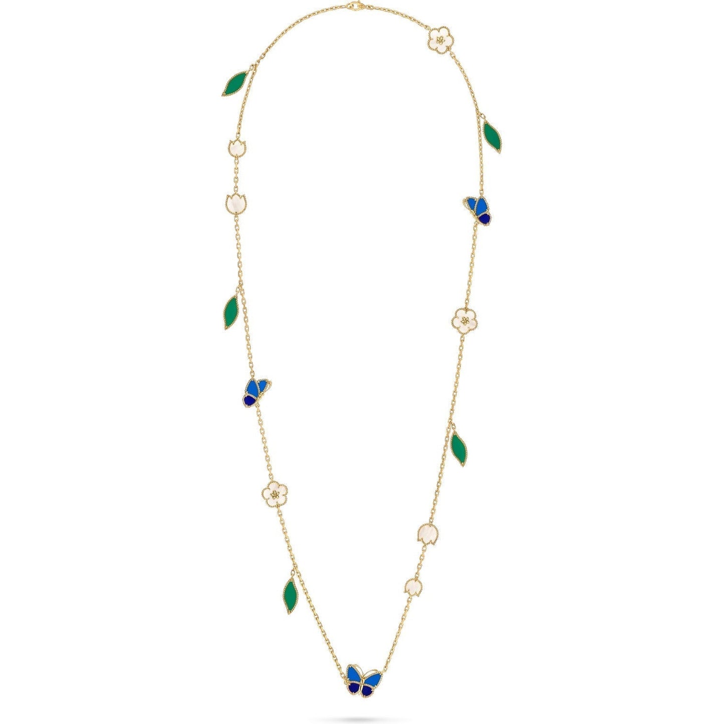 [GAONASI]LUCKY SPRING BUTTERFLY 15 FLOWER NECKLACE