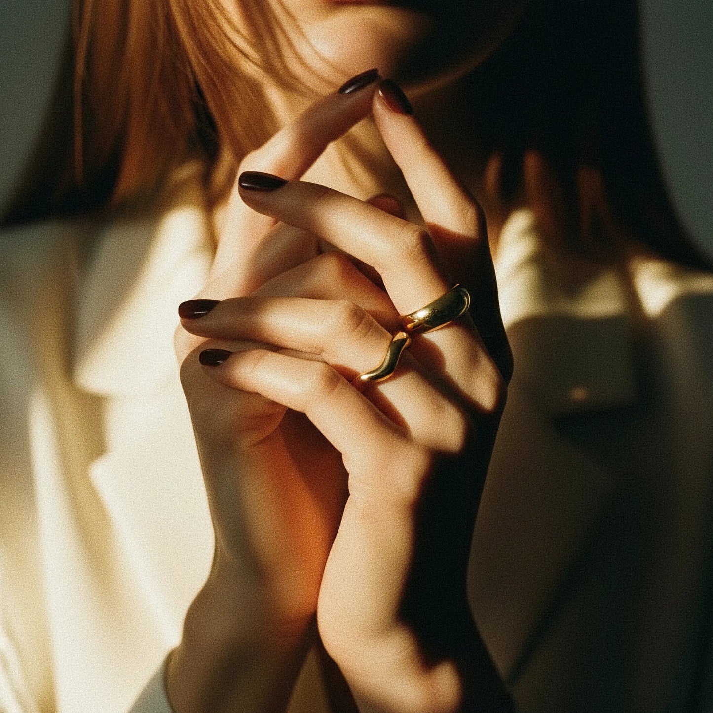[Gaonasi]Lunaria Gold Wave Ring