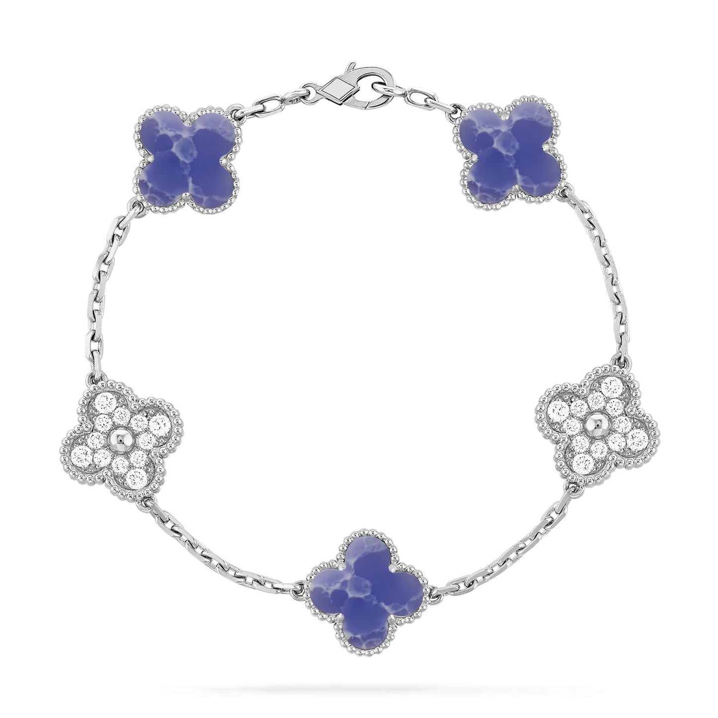 [Gaonasi]CLOVER 5 MOTIF BLUE VEINS BRACELET COLLECTION