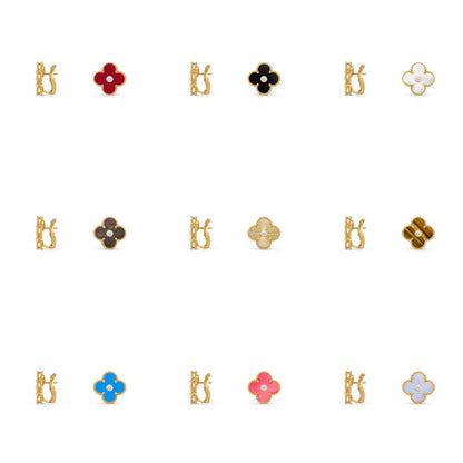 [Gaonasi]CLOVER 15MM MOP DIAMOND EARRINGS COLLECTION
