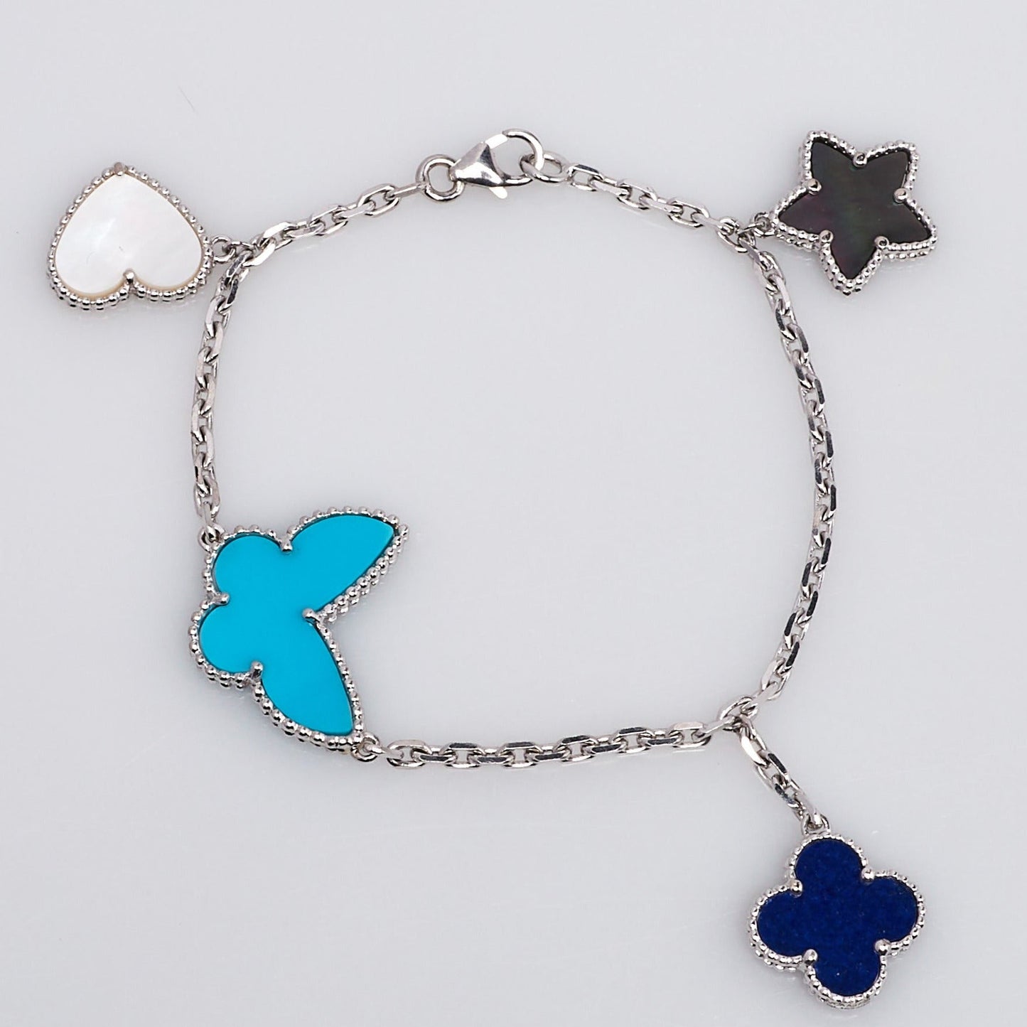 [Gaonasi]LUCKY SPRING SILVER BRACELET 4 MOTIF
