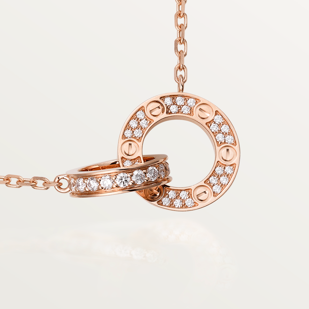 [Gaonasi Jewelry]LOVE  FULL DIAMOND PENDANT NECKLACE