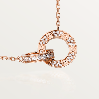 [Gaonasi Jewelry]LOVE  FULL DIAMOND PENDANT NECKLACE