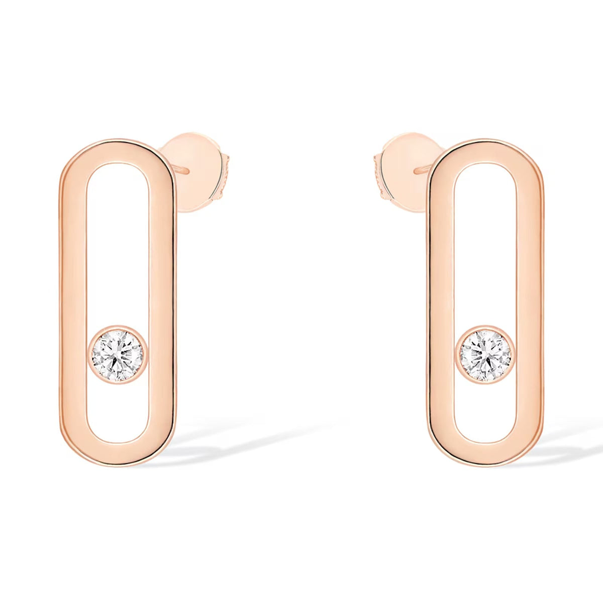 [Cadisa]MOVE UNO SMALL 1 DIAMOND EARRINGS