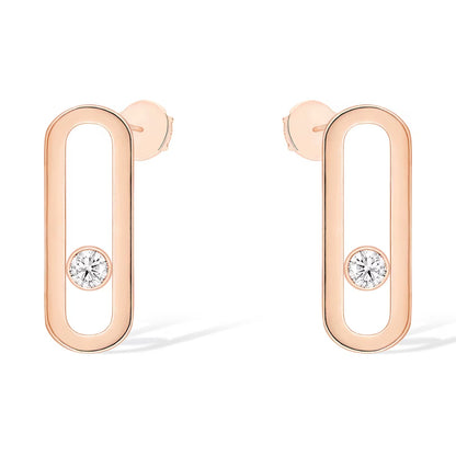 [Cadisa]MOVE UNO SMALL 1 DIAMOND EARRINGS