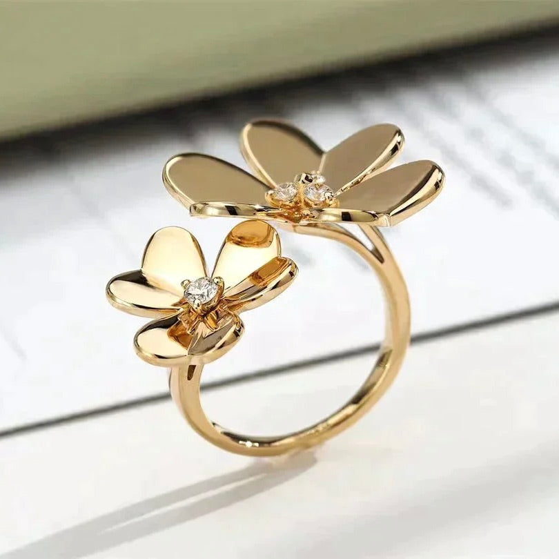 [Gaonasi]CLOVER COMOS GOLD DIAMOND RING