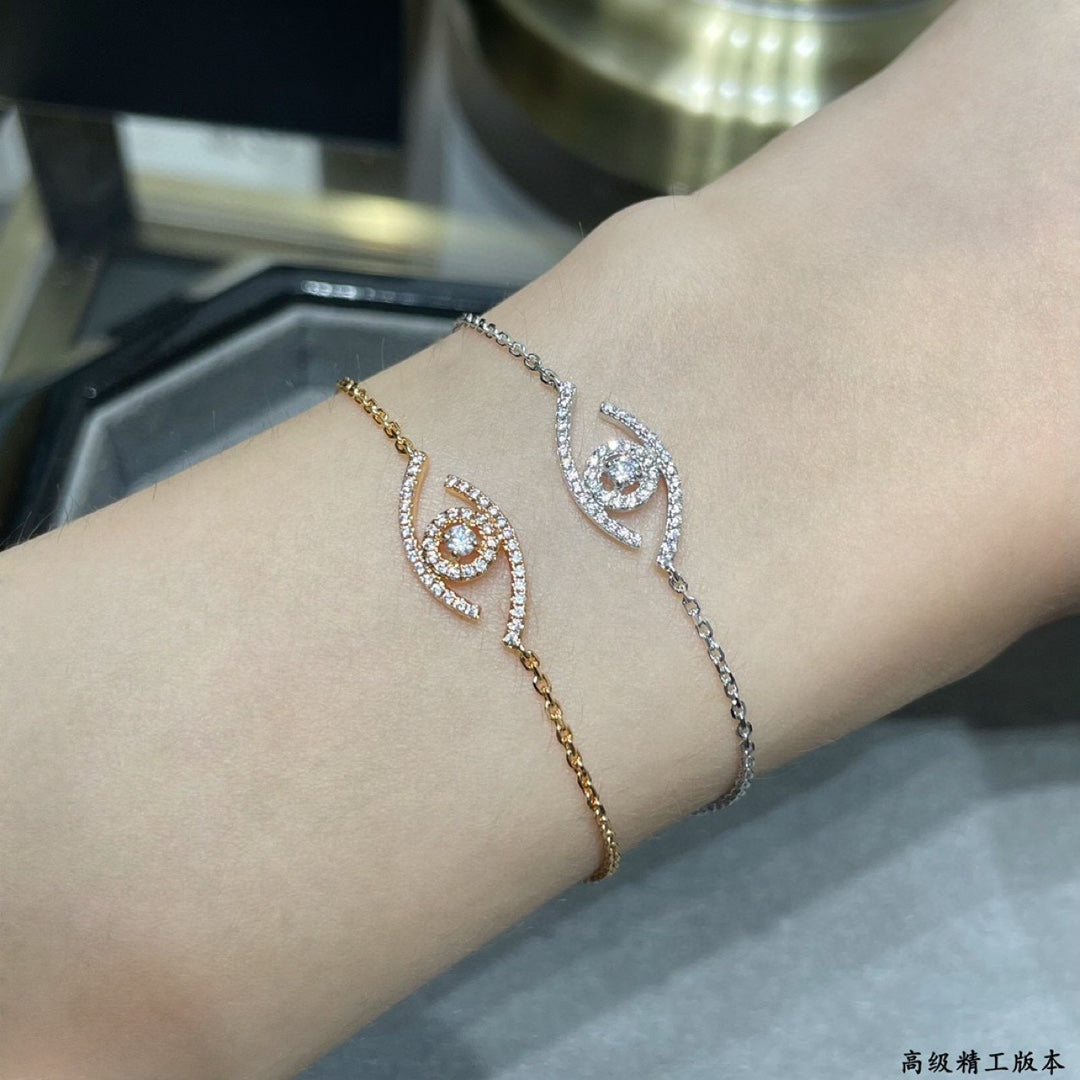 [Cadisa]Lucky Eye Pave-Set Diamond Bracelet