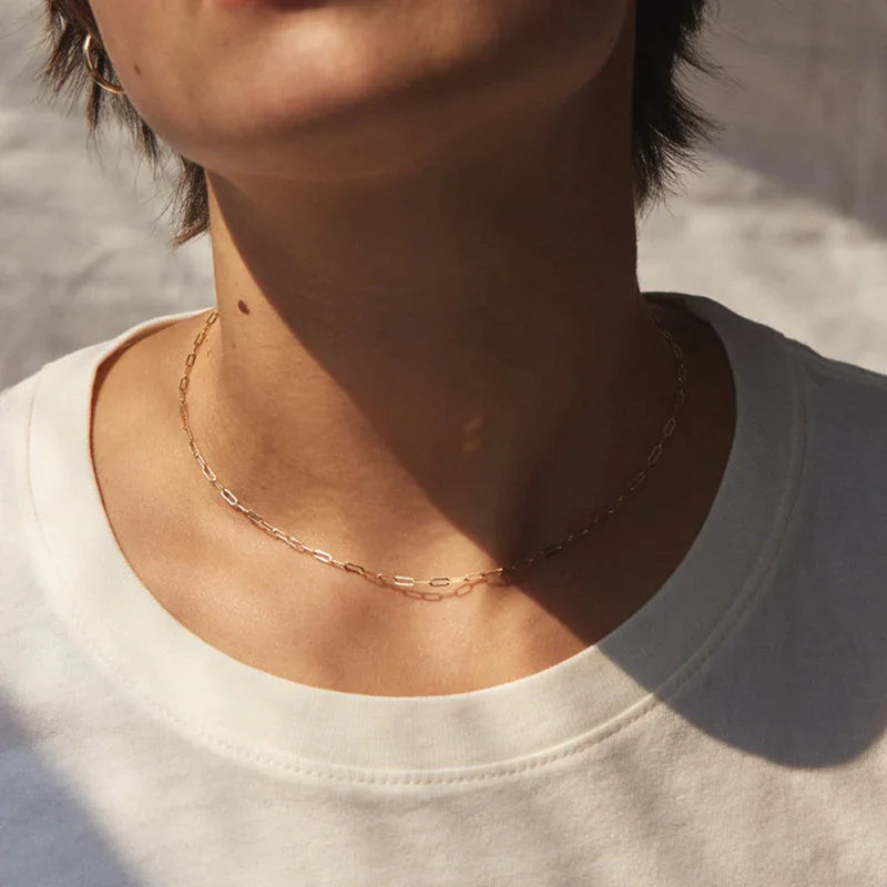 [Gaonasi]Nadia Paperclip Chain Necklace