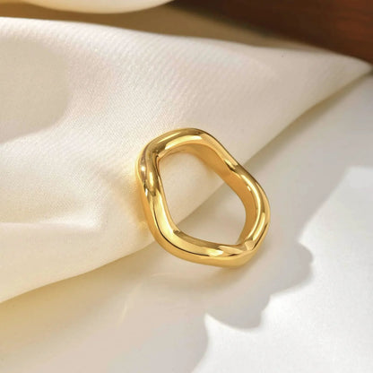[Gaonasi]Lunaria Gold Wave Ring