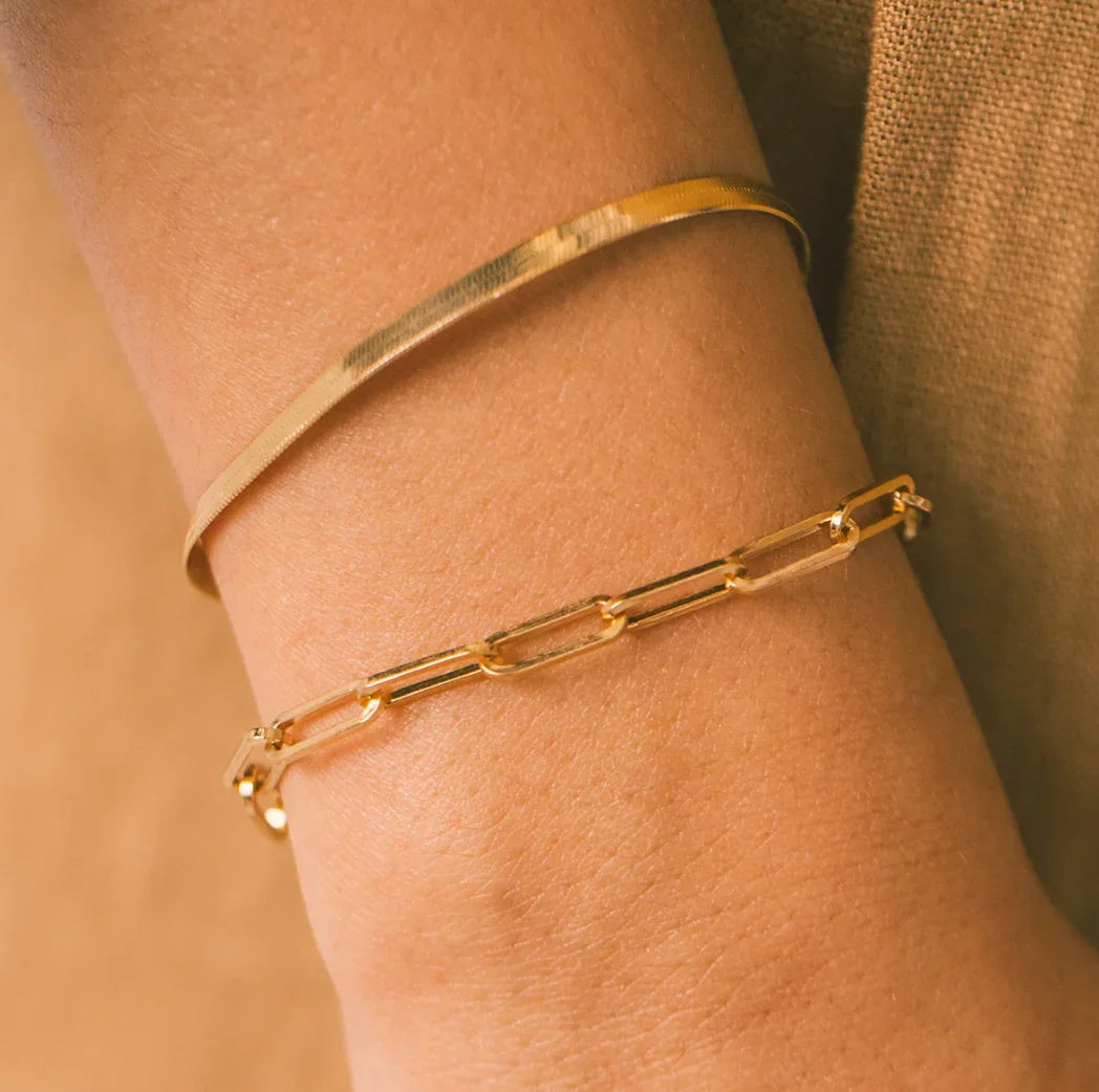 [Gaonasi]Eloise Gold Paperclip Bracelet