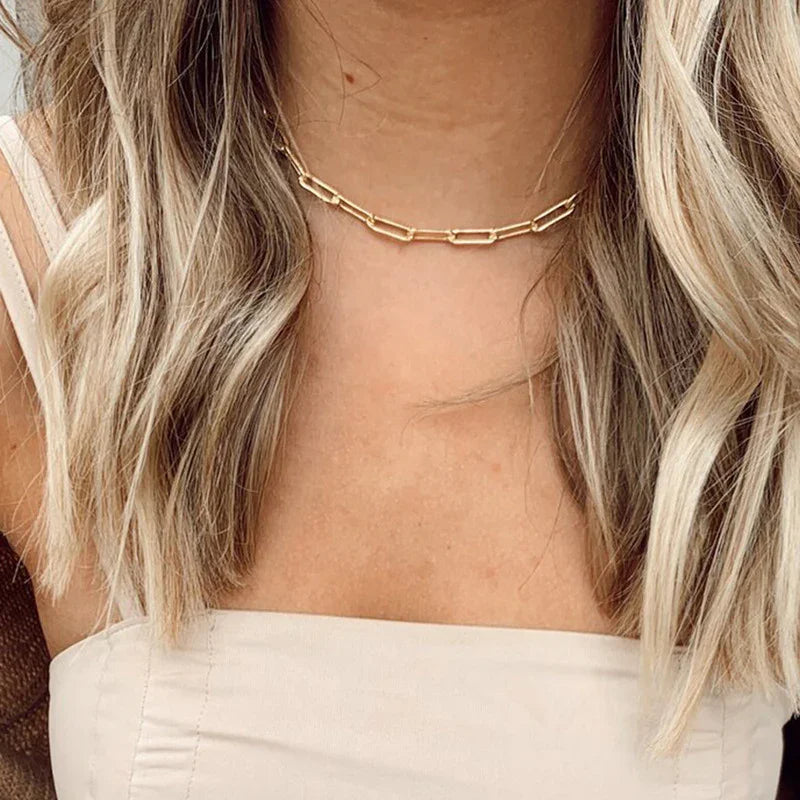 [Gaonasi]Amber Gold Chain Necklace