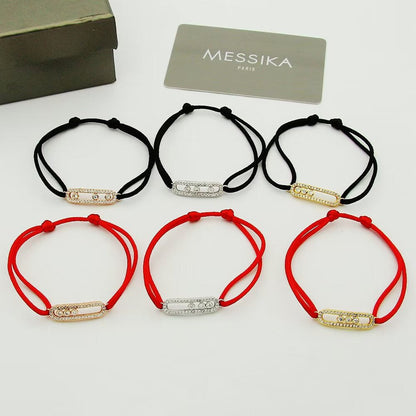 [Cadisa]Messika Care(s) pink cord pavé bracelet