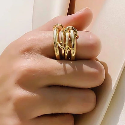 [Gaonasi]Alexandria Two-Tone Stacked Ring