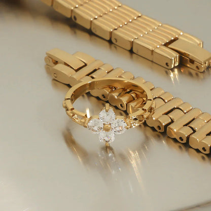 [Gaonasi]Clestine Diamond Petal Ring