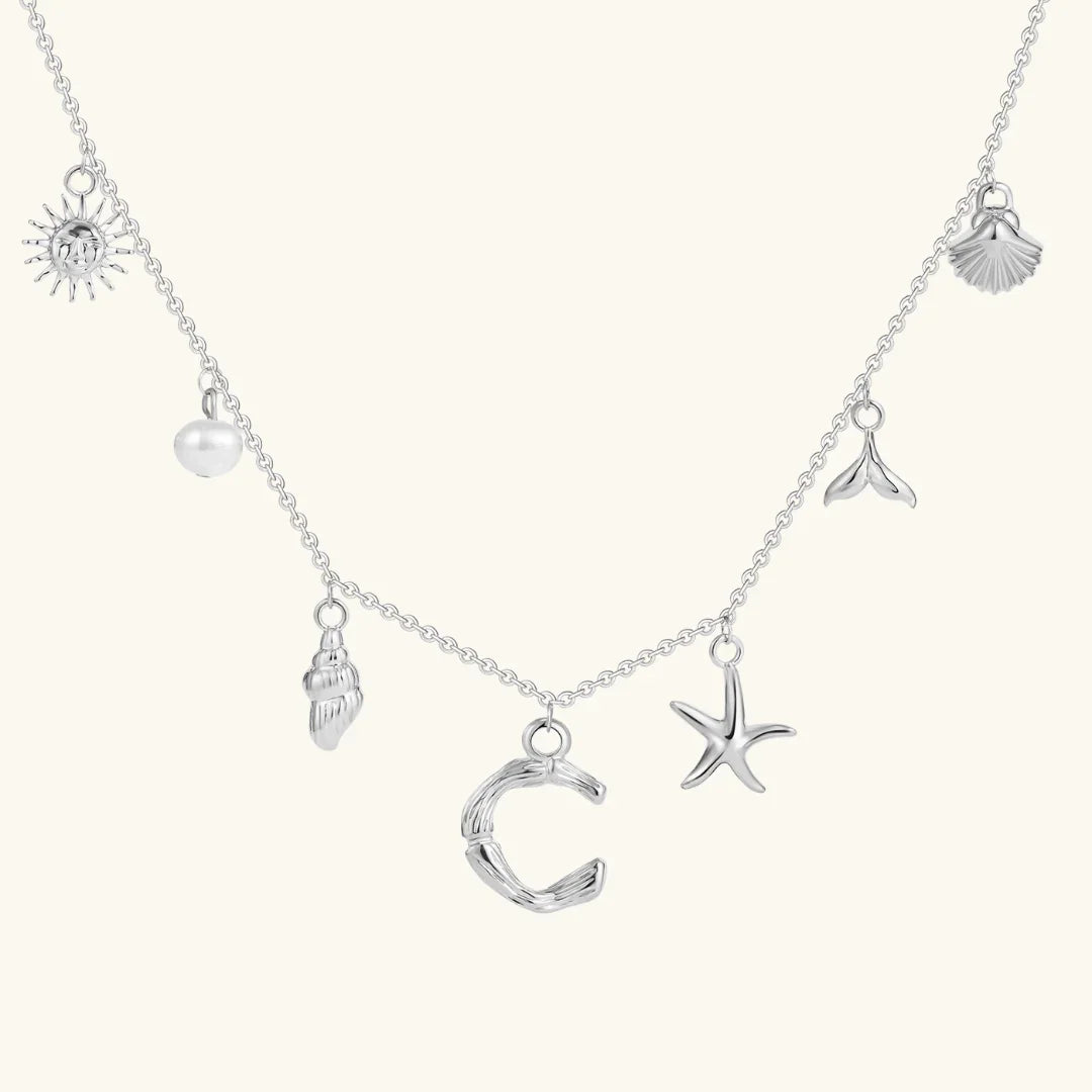 [Gaonasi]Avaria Ocean Initial Necklace