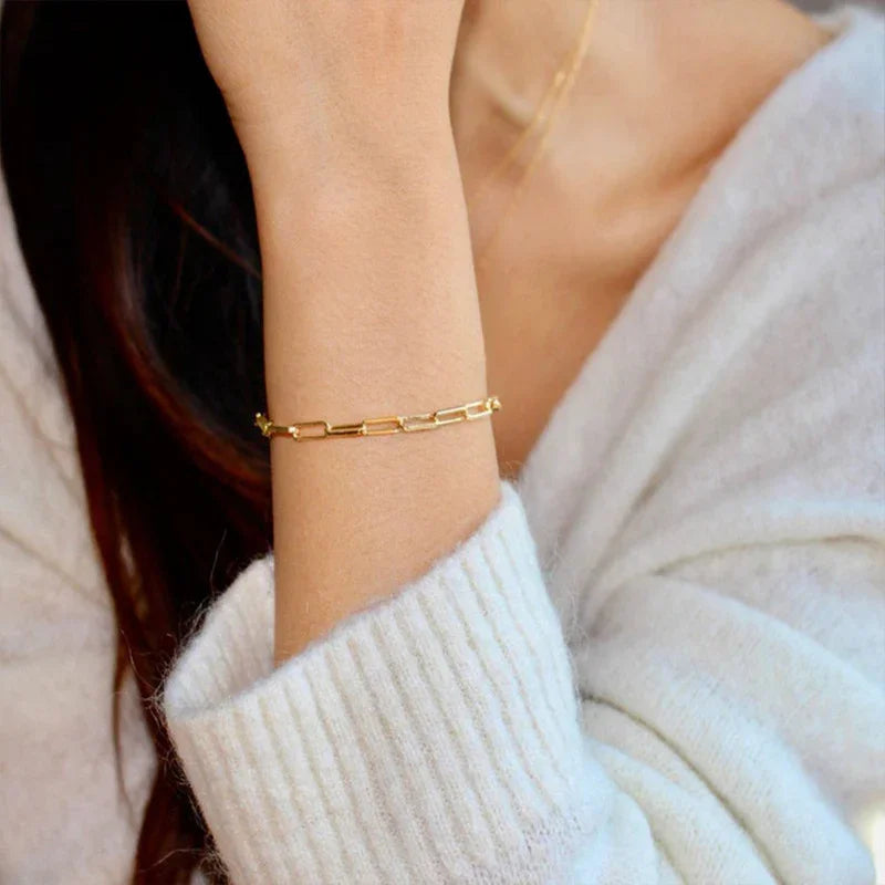 [Gaonasi]Eloise Gold Paperclip Bracelet