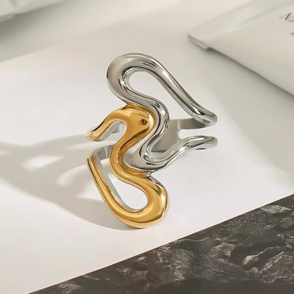 [Gaonasi]Corina Abstract Gold Ring