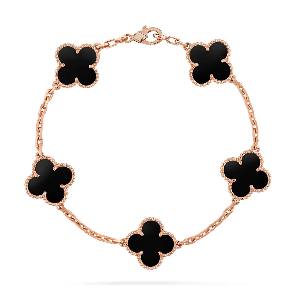[Gaonasi] CLOVER 5 MOTIF ONYXS BRACELET COLLECTION