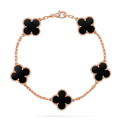 [Gaonasi] CLOVER 5 MOTIF ONYXS BRACELET COLLECTION