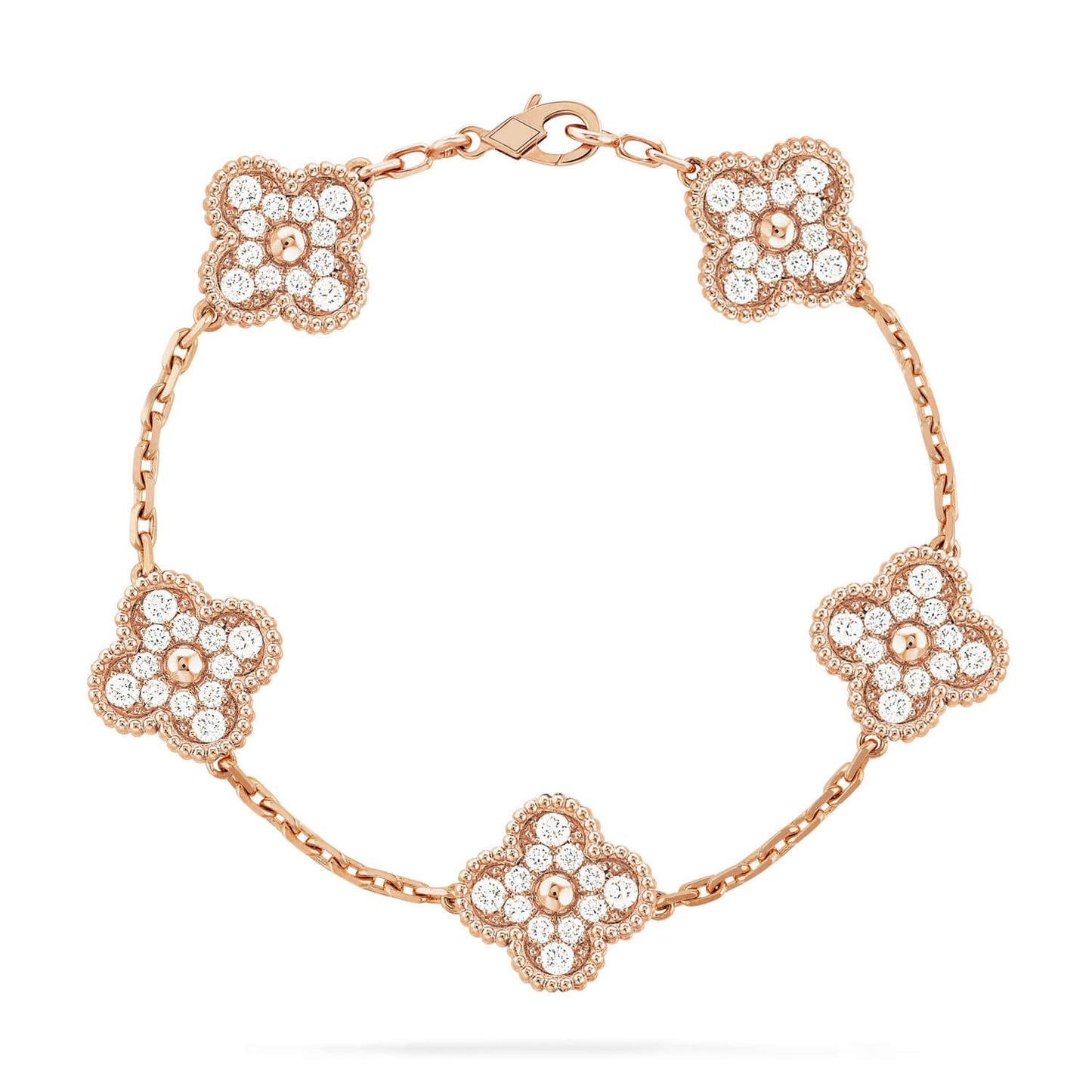 [Gaonasi] CLOVER 5 MOTIF FULL DIAMOND BRACELET COLLECTION