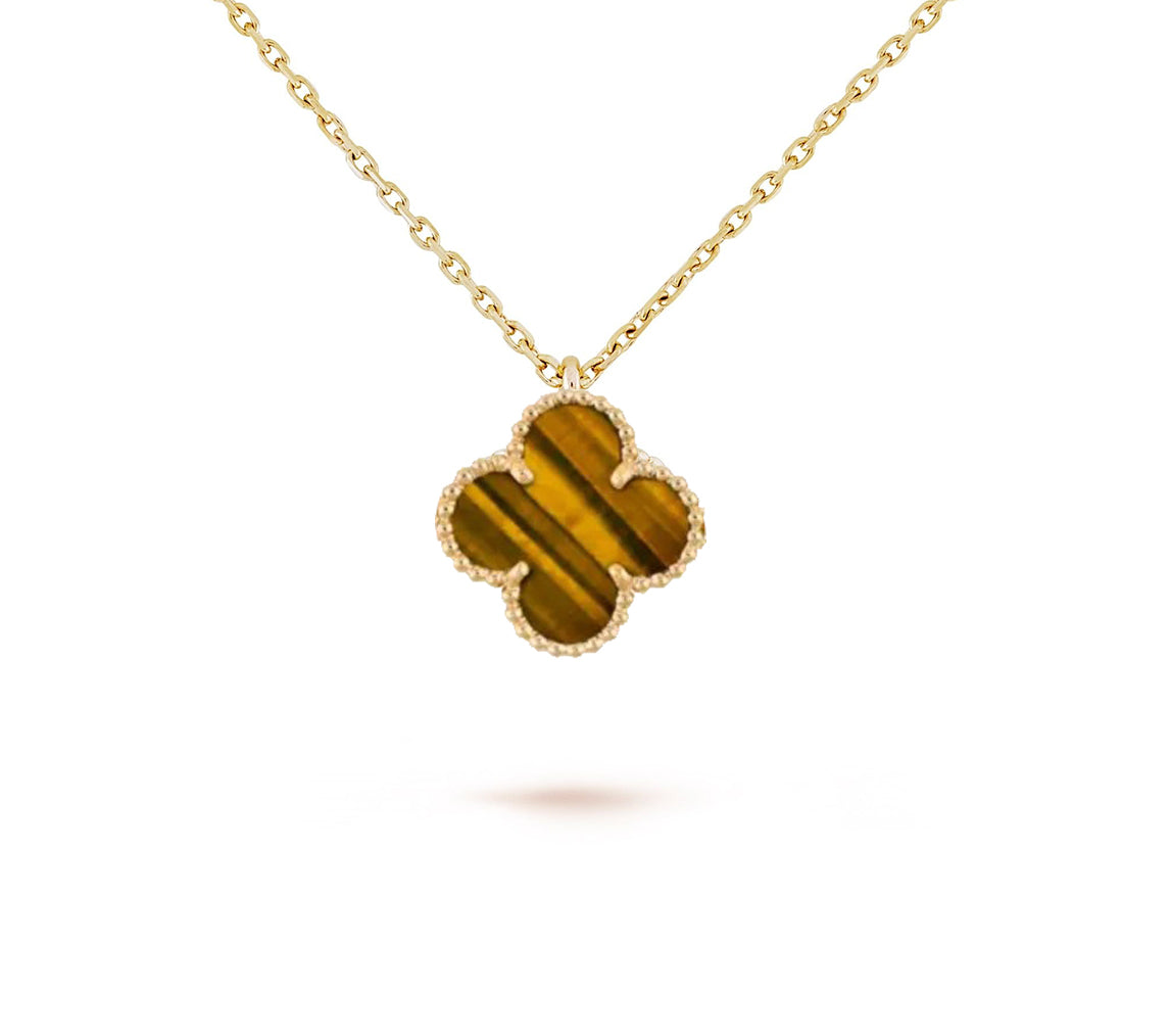 [Gaonasi]CLOVER MINI 9.5MM CARNELIANS NECKLACE COLLECTION