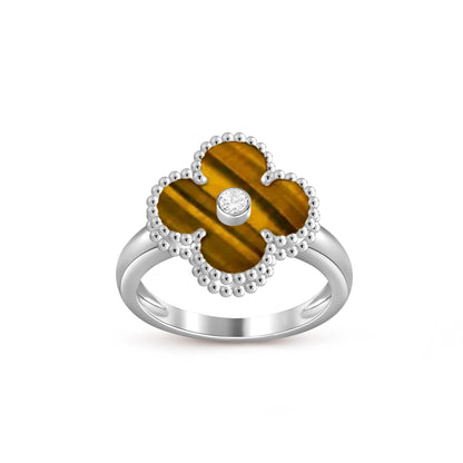 [Gaonasi]CLOVER SILVER DIOMND RING COLLECTION