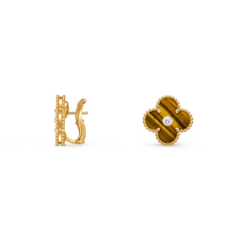 [Gaonasi]CLOVER 15MM MOP DIAMOND EARRINGS COLLECTION
